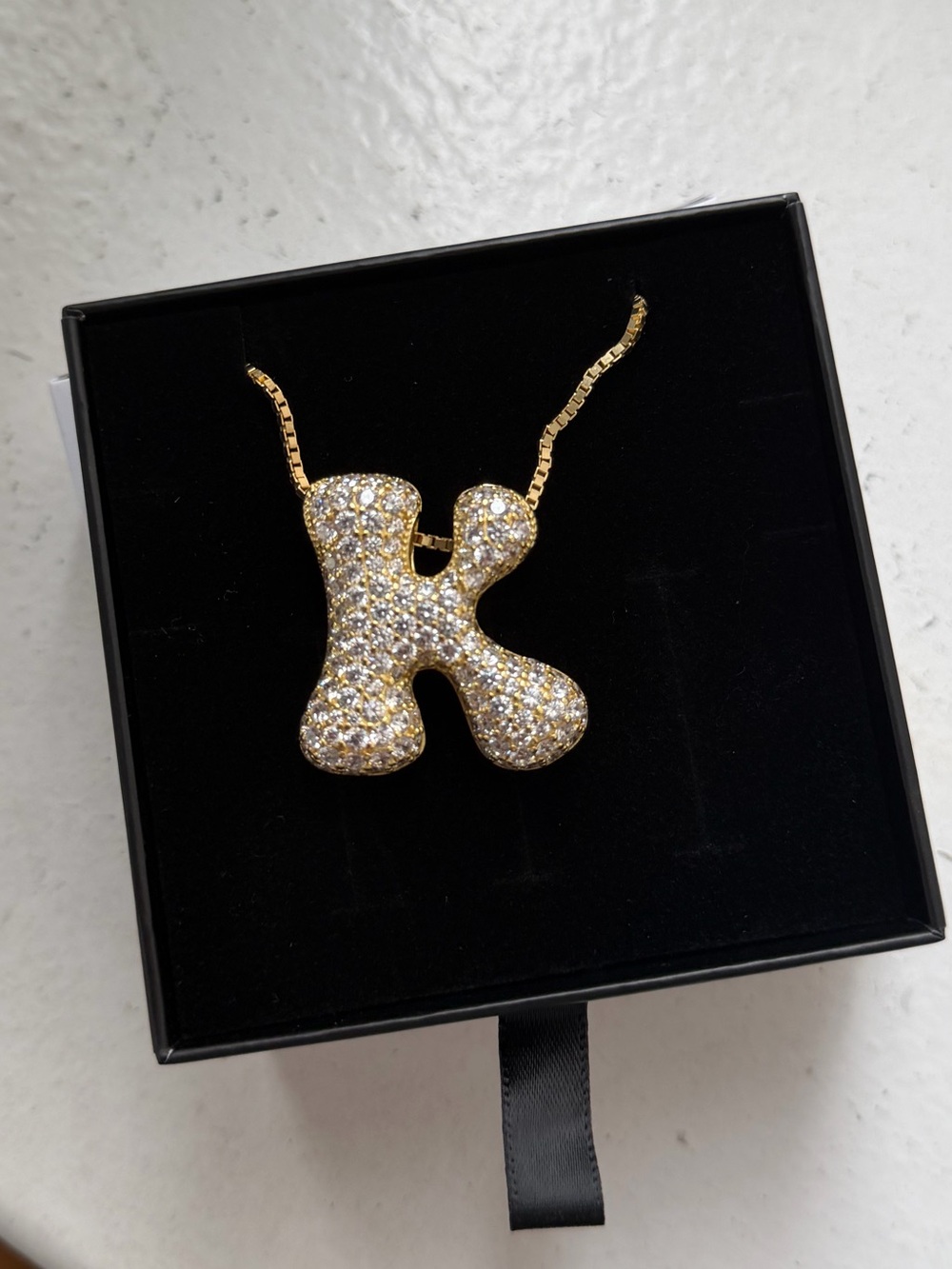 Ep jewels jumbo Gold Initial K Pendant Necklace